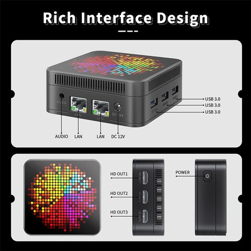 RUPA HSI-100MINI Mini PC, Intel N100 4 Cores Max 3.4GHz, 12GB RAM 512GB SSD RUPA HSI-100MINI Mini PC, Intel N100 4 Cores Max 3.4GHz, 12GB RAM 512GB SSD